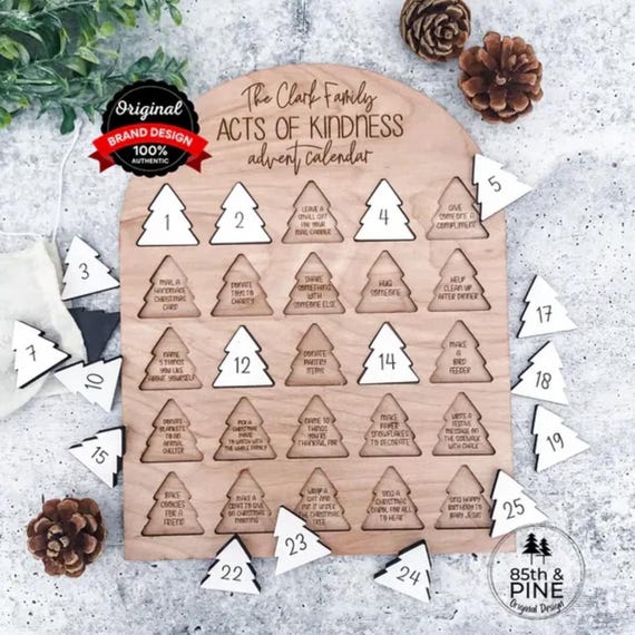 Acts of Kindness Advent Calendar - Christmas Activity Calendar - Advent Calendar for Kids