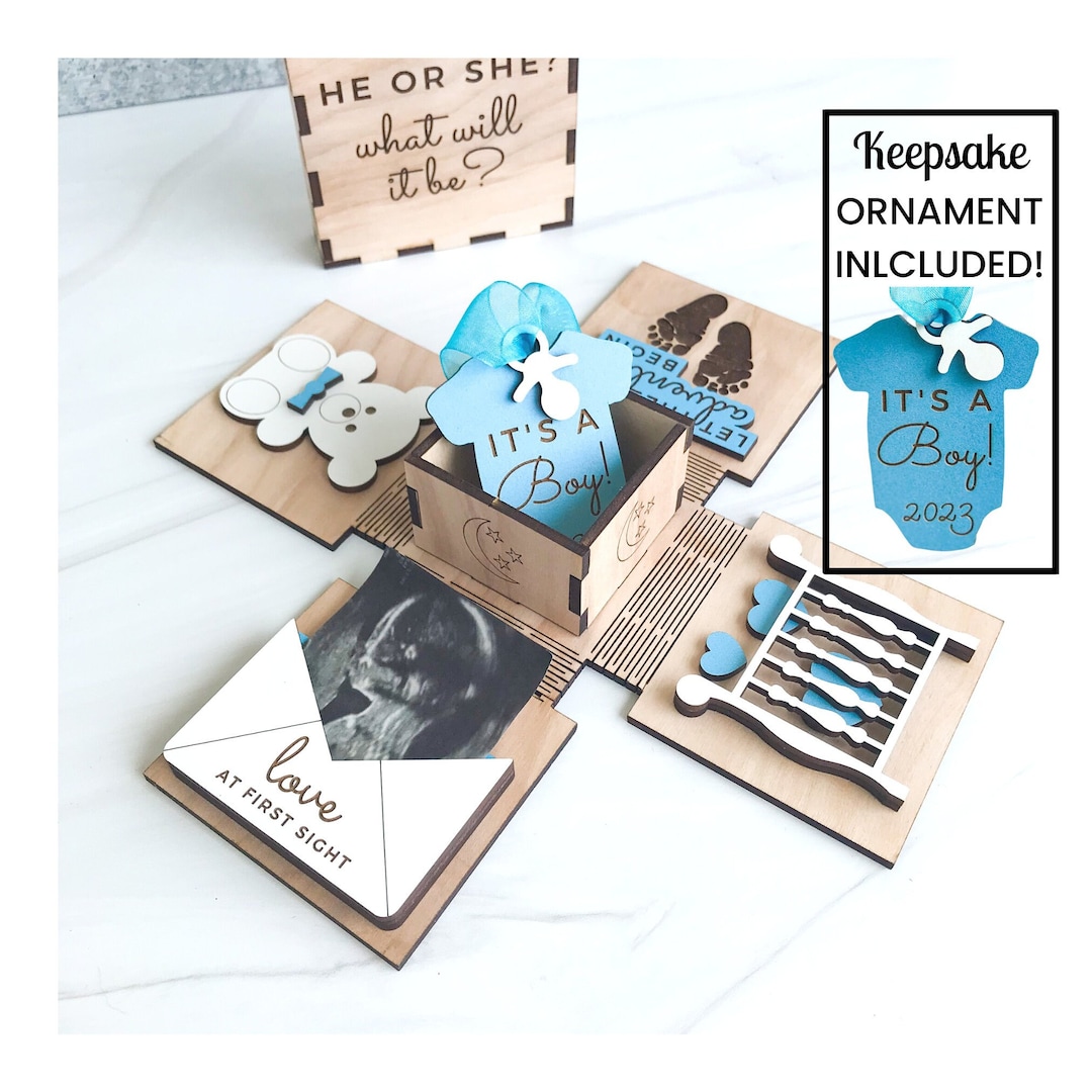 Gender Reveal Surprise Box  Gender Reveal Gift  Gender