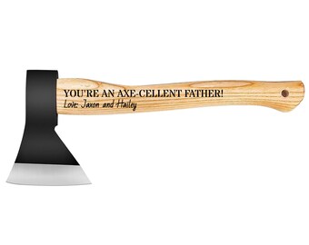 Fathers Day Hatchet - Custom Axe - Wooden Hatchet for Dad