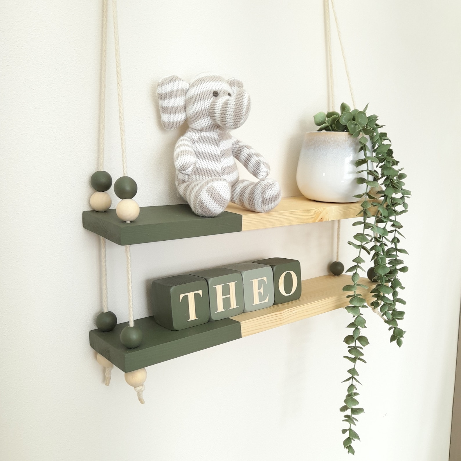 Nursery Shelf Swing Display Shelf Hanging Handmade Wooden - Etsy