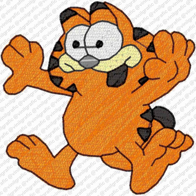 Garfield vol.1 kit of 16 Designs for embroidery machine Kit Etsy