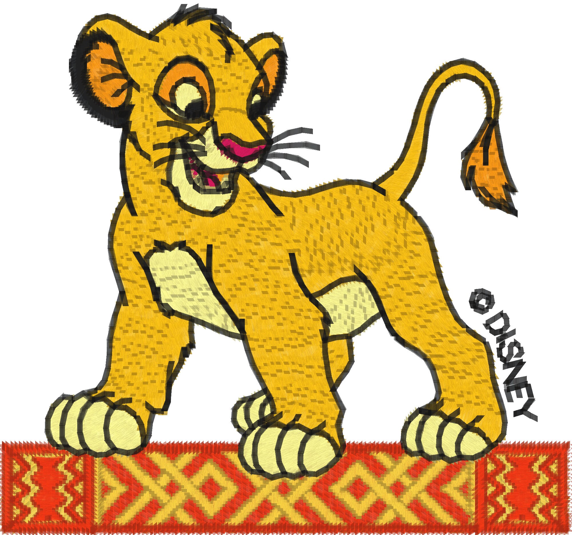 Lion King of 31 Embroidery Designs Sewing Pattern Kit Brother Etsy