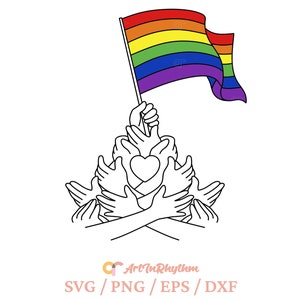 Gay Pride Svg, Svg drapeau de la Gay Pride, Svg du mois de la fierté, Svg LGBTQ, Gay Svg, Svg drapeau arc-en-ciel, Svg drapeau, Svg de sensibilisation à la fierté, Design de chemise gay