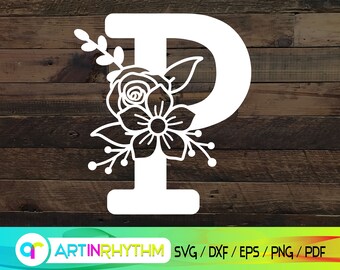 Download Floral Letter P Svg Etsy