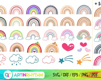Download Colorful Rainbow Svg Etsy