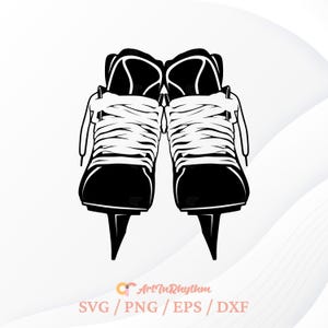 Hockey Svg, Hockey Ice Skates Svg, Ice Skates Svg, Hockey Gear Svg, Ice Hockey Svg, Sports Svg, Hockey Svg Files, Hockey Circle Monogram Svg