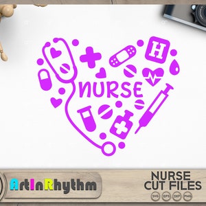 Nurse Heart Svg Nurse Svg Files for Cricut Nurse Cut Files - Etsy