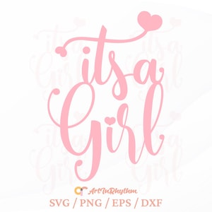 Bebê Svg, É uma menina Svg, Bebê menina Svg, Bebê recém-nascido Svg, Macacão de bebê Svg, Revelação de gênero Svg, Topo de bolo Svg, Anúncio de gravidez Svg