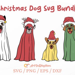 Hunde SVG, Weihnachtssvg, Weihnachtshunde Svg, Hundesvg-Bundle, frohe Weihnachten Art-Svg, Hund Cliparts, Weihnachtsdekor, Weihnachtssvg-Schnitt-Dateien