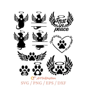 Memorial de mascotas Svg, pérdida de mascotas Svg, huella de pata de perro Svg, Memorial de perro Svg, Funeral de mascota, En memoria amorosa, pérdida de mascota familiar SVG, memorial de perro gato