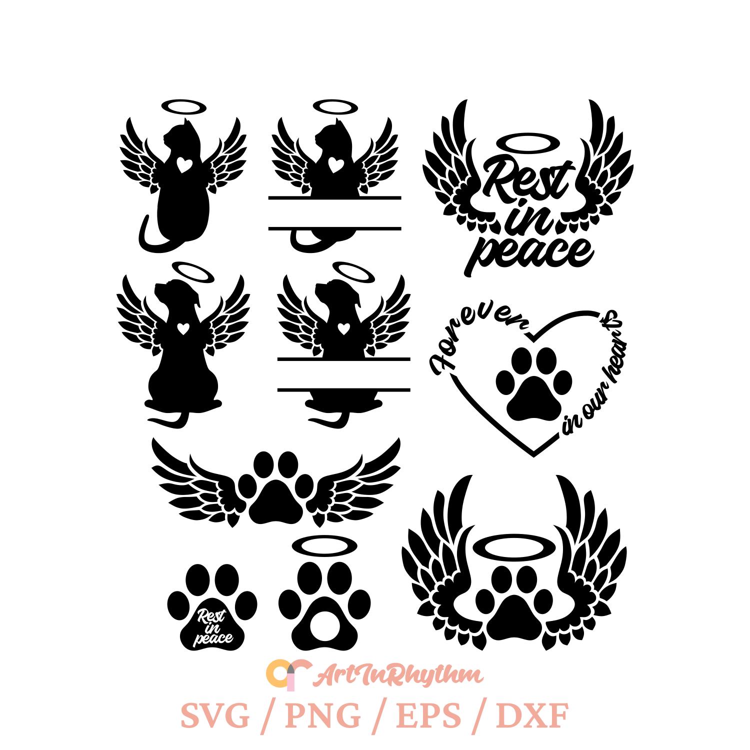 Pet Memorial Svg, Pet Loss Svg, Dog Paw Print Svg, Dog Memorial Svg ...