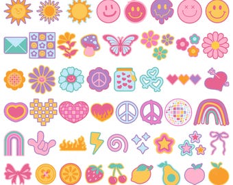 Boho Hippie Svg, Retro Groovy Svg, Boho Hippie Clipart, Retro Svg-filer, Retro Klippfiler, Groovy Svg, Blomma Svg, Retro Svg, Retro Klistermärken