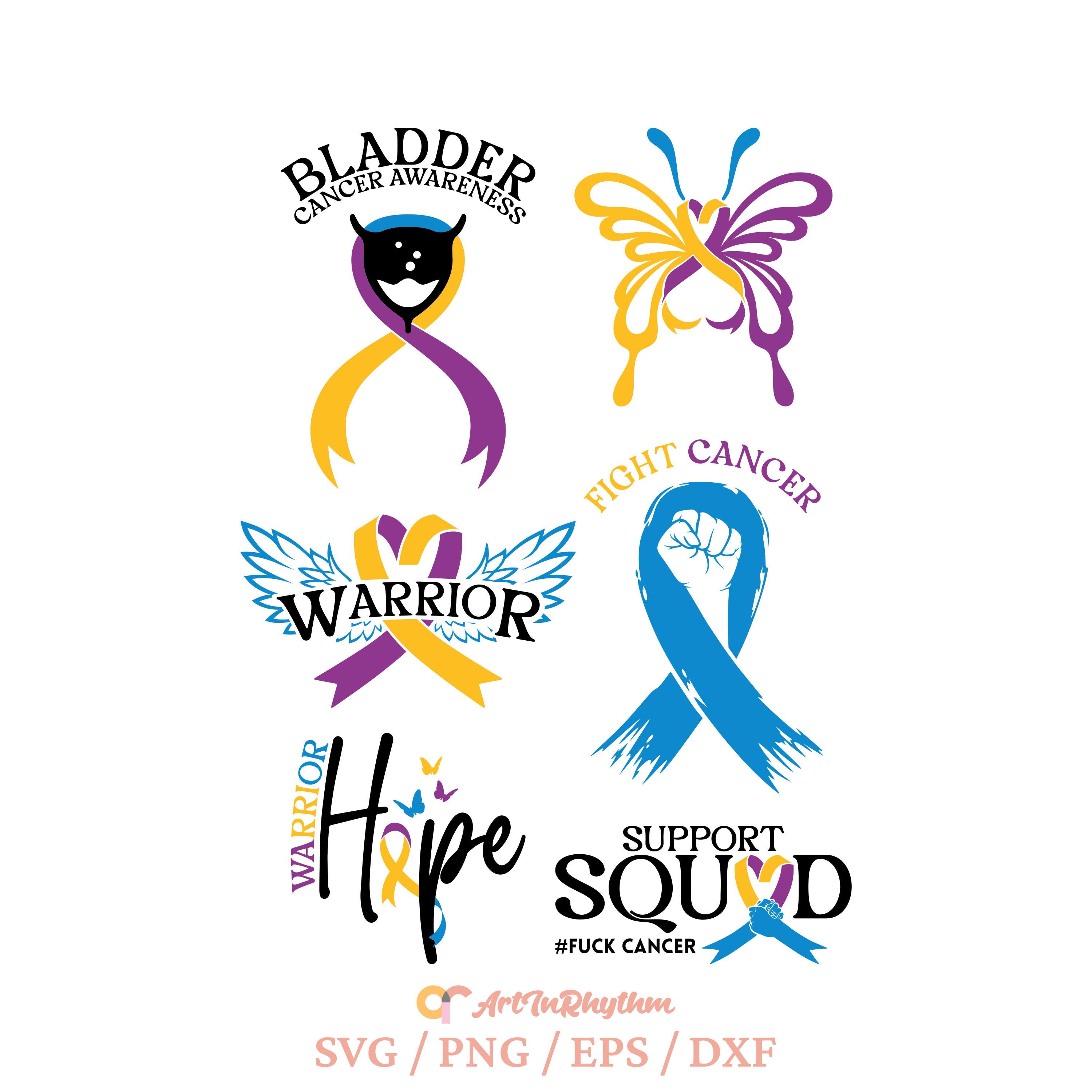 Bladder Cancer Awareness Ribbon Svg, Bladder Cancer Awareness Month Svg ...