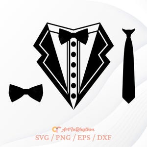 Tuxedo Svg, Papillon Svg, Cravatta Svg, Abito Svg, File Svg Tuxedo, File di taglio Svg Tuxedo, Cravatta Svg, Tux Svg, Camicia da smoking Svg, Papà Svg
