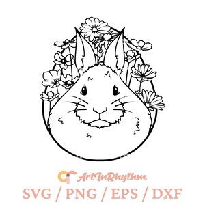 Easter Svg, Easter Bunny Svg, Easter Egg Svg, Floral Easter Svg, Easter Egg Svg File, Easter Svg File, Bunny Svg, Rabbit Svg, Easter Clipart
