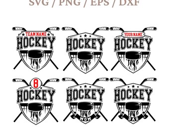 Hockey svg, Hockey shirt logo, Hockey team name svg, Hockey player split frame, Hockey player number monogram, Hockey sweatshirt logo svg