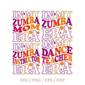 I min danslärarerans tröja svg, I min Zumba-instruktörerans tröja svg, I min Zumba-mamma-eran tröja svg, I min Zumba-eran tröja svg, Träning
