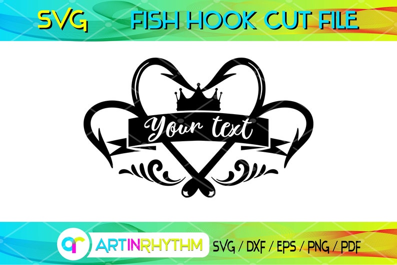 Download Fishing hook svg cut file Fish hook monogram svg Bite me ...