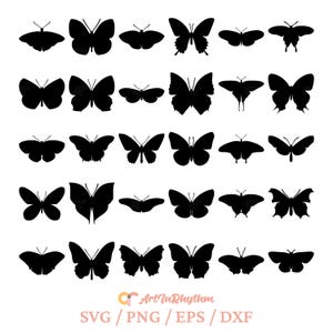 Butterfly Svg, Butterfly Svg Bundle, Butterfly Silhouettes Svg, Butterfly Clip Art, Monarch Butterfly Svg, Butterfly Svg File, Butterfly PNG