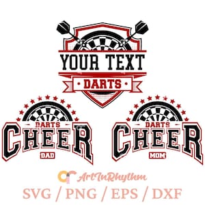 Darts Player svg, Darts Dad svg, Darts mom svg, Darts team logo clipart, Darts cut file for cricut, Darts team name shirt svg, Dartboard svg