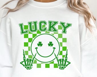 Lucky St. Patrick's Day svg, Shamrock and roll svg, St. Patrick's Day shirt svg, St. Patrick clover leaf svg, Lucky clover svg, Lucky shirt