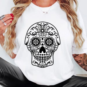 Zuckerschädel-Svg, Dia de Los Muertos-Svg, Mexikanischer Schädel-Svg, Tag des Toten Schädel-Svg, Zuckerschädel-Svg-Datei, Mexikanische Schädel-Svg-Datei