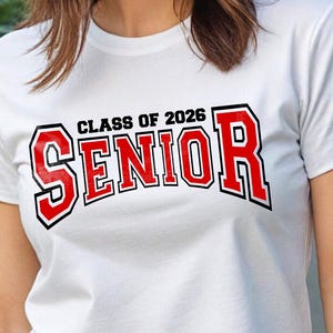 Class of 2026 Senior svg, Senior college svg, Senior high school svg, Graduating fourth year student svg, Graduation Varsity School shirt