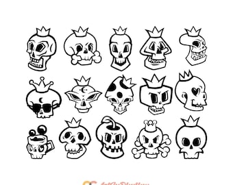 Skull svg bundle, Halloween skull svg, Cute Skull svg, Skull skeleton svg, Halloween skeleton svg, Skull svg bundle, Alien skull svg bundle