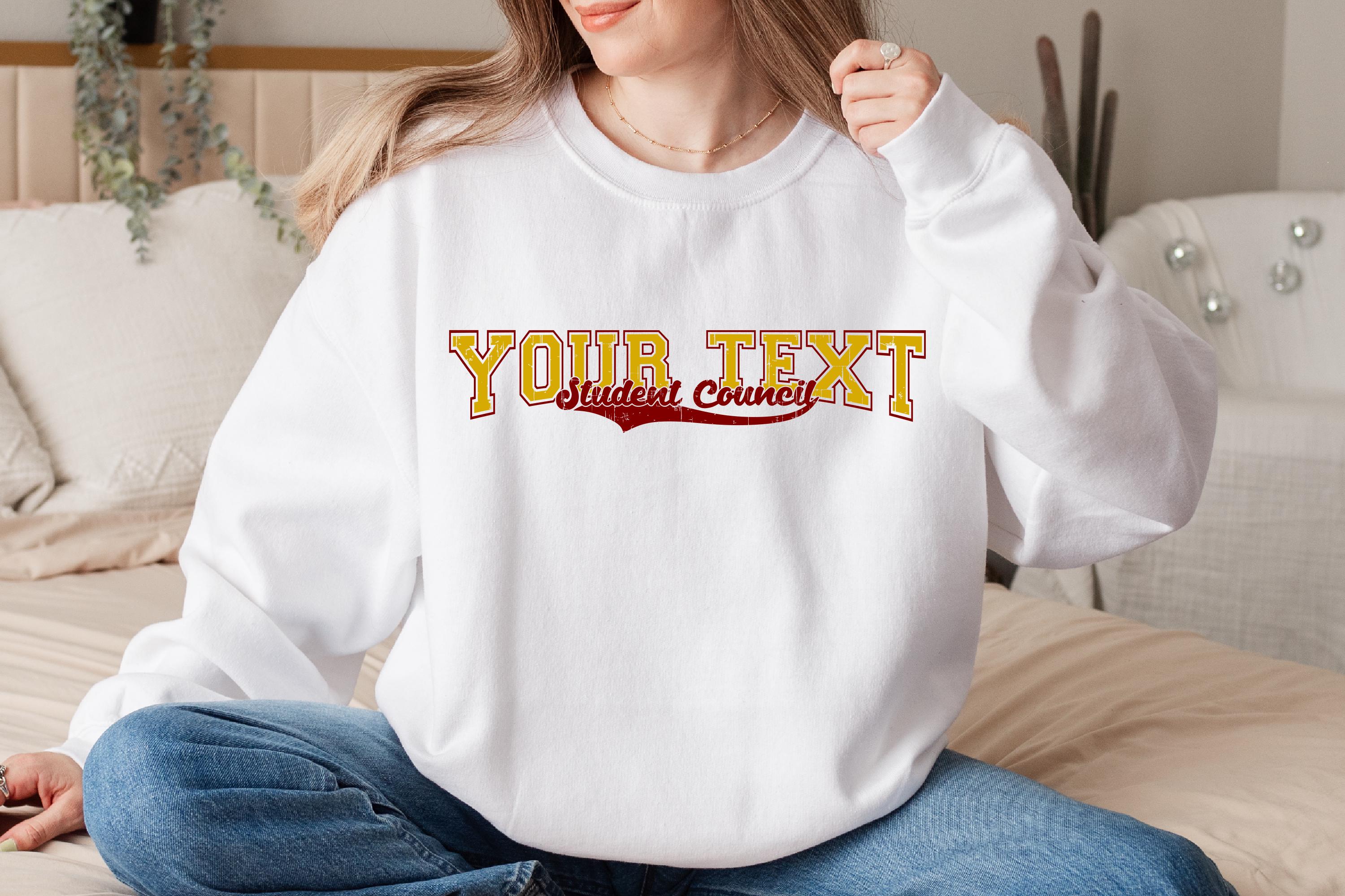Personalized Student Council Shirt Svg, Custom Text Student Council ...