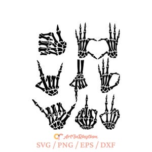 Halloween Hand svg, Halloween Skelett Hand svg bündel, Skelett Handgesten svg, Happy Halloween svg bündel, Horror svg-Dateien