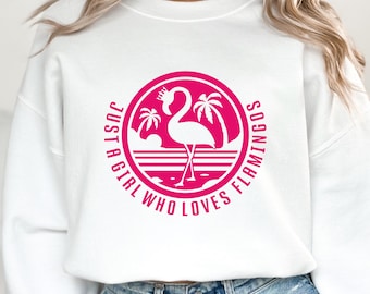 Solo una chica que ama los flamencos, camiseta de flamenco de verano svg, diseño de camiseta de playa de verano, archivos svg de flamenco para cricut, archivos de corte de flamenco