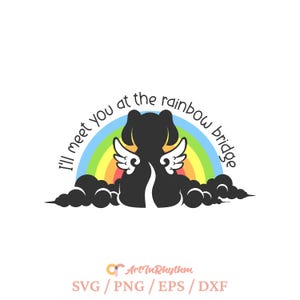 Te veré en el puente arcoíris, Dog Memorial Svg, Pet Loss Svg, Pet Funeral, In Loving Memory, Family Pet Loss SVG, Dog Memorial Shirt