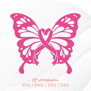 乳がん啓発 SVG、蝶乳がん啓発 SVG、乳がん啓発、ピンクの蝶 SVG、リボン SVG、啓発 SVG