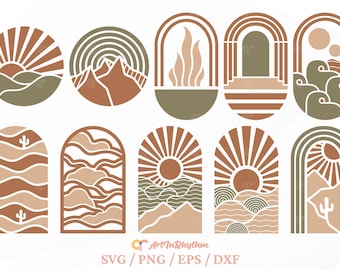 Boho Svg, Boho Elements Svg, Boho Wall Arts Svg, Bohemian Svg, Minimalist Svg, Abstract Boho Svg, Boho Svg Cut Files, Boho Wall Decors