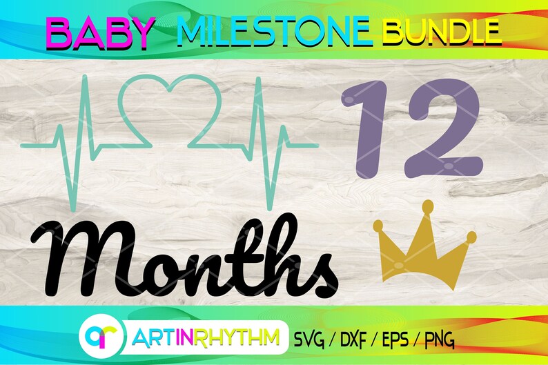 Baby milestone svg 1 to 12 months svg svg onesie baby | Etsy