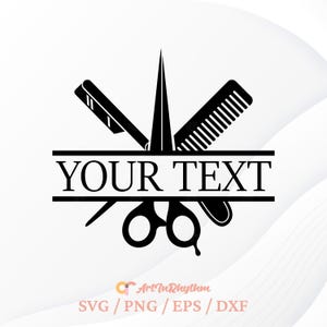 Barber Svg, Barber Shop Monogram Svg, Barber Split Monogram Svg, Hair Stylist Svg, Hairdresser Svg, Barber Tools Svg, Barber Svg Cut File