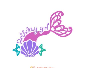 Verjaardag meisje shirt svg, verjaardag zeemeermin shirt svg, zeemeermin staart svg, verjaardag meisje zeemeermin, zeemeermin thema verjaardag, zeemeermin feestvarken