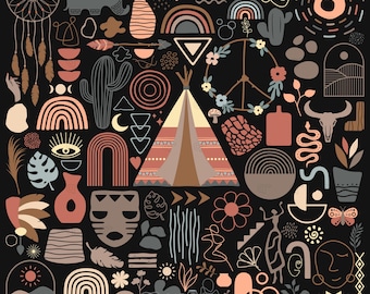 Boho Svg, Boho Shape Svg Bundle, Boho Cliparts, Boho Svg Files, Boho Svg Cut Files, Modern Abstract Boho Svg, Abstract Boho Svg, Boho PNG