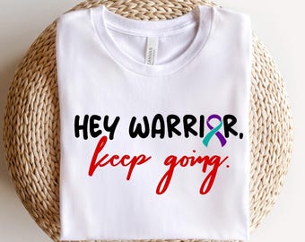 Hey Warrior Keep going Svg, Suicide Awareness Svg Png, Suicide Prevention Awareness Svg, Motivational Svg, Positive Svg, Mental Health Svg