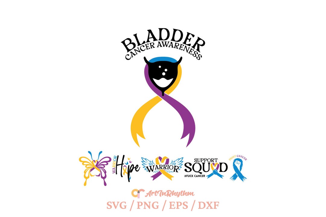 Bladder Health Ribbon Bladder Cancer Awareness Ribbon Svg, Bladder Cancer Awareness Month Svg ...