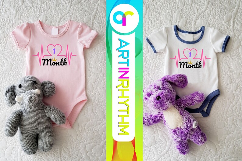 Download Baby milestone svg 1 to 12 months svg svg onesie baby | Etsy