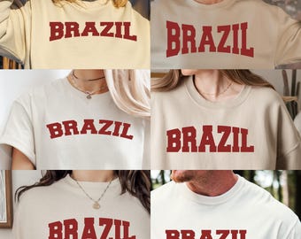 Brazil Varsity text curve svg, Brazil Day Font shirt, Brazil PNG Dtf sublimation, Brasilia Brazil Graphic shirt, September 7 1822 Clipart