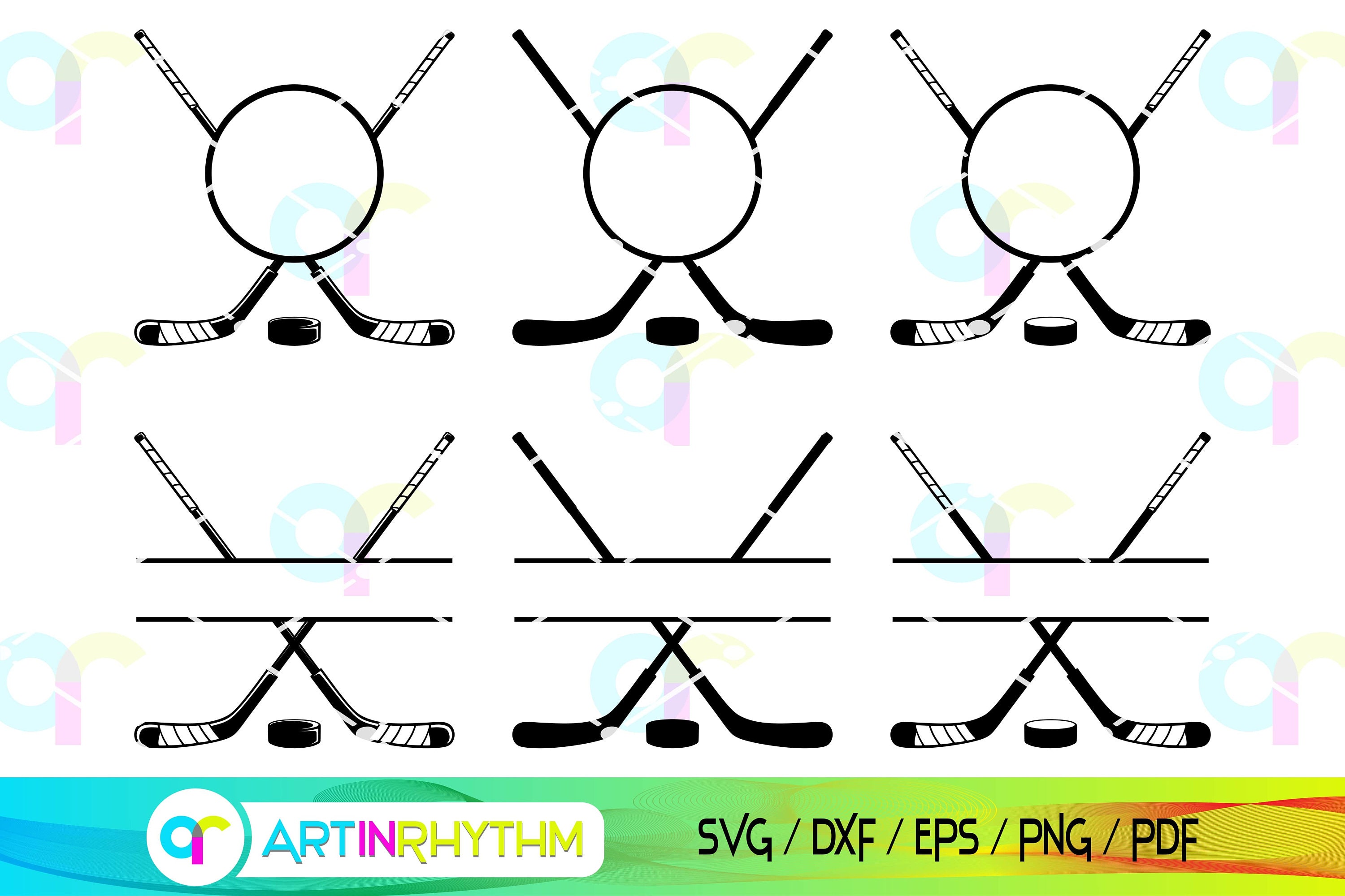 Download Crossed Hockey Stick Monograms Svg Ice Hockey Svg Bundle | Etsy
