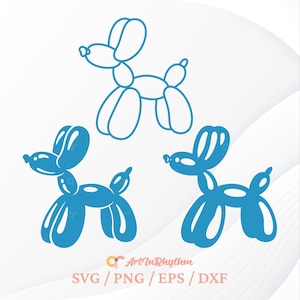 Hund Ballon SVG, Party Ballon SVG, Tier Ballon SVG, Hund SVG, Ballon SVG, Ballon Tier SVG, Geburtstag SVG, Geburtstagsparty SVG, Geburtstagsgeschenk