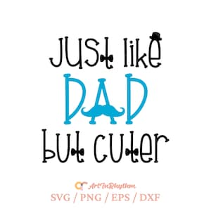 Baby Boy Svg, net als papa, maar schattiger Svg, Baby Boy Onesie Svg, Baby Svg, vader en zoon Svg, pasgeboren baby Svg, baby Svg-bestand, baby-illustraties