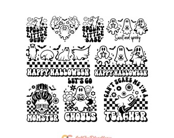 Retro Halloween svg bundle, Halloween svg bundle, Halloween retro svg bundle, Halloween shirt svg, Halloween sweatshirt svg, Halloween baby
