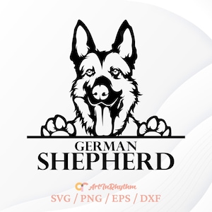 Dog Svg, German Shepherd Svg, German Shepherd Vector Art, German Shepherd Svg Cut File, Pet Svg, Dog Svg File, Dog Lover Svg, Dog Clipart