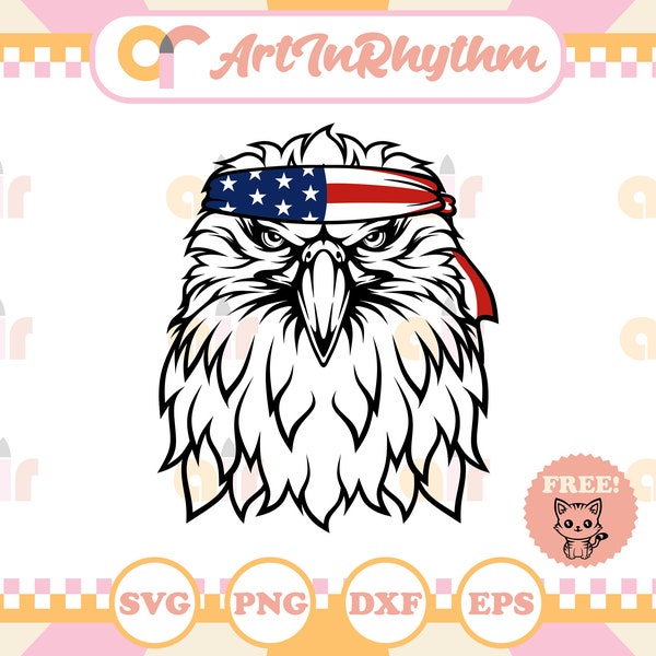 Eagle With Bandana Svg - Etsy