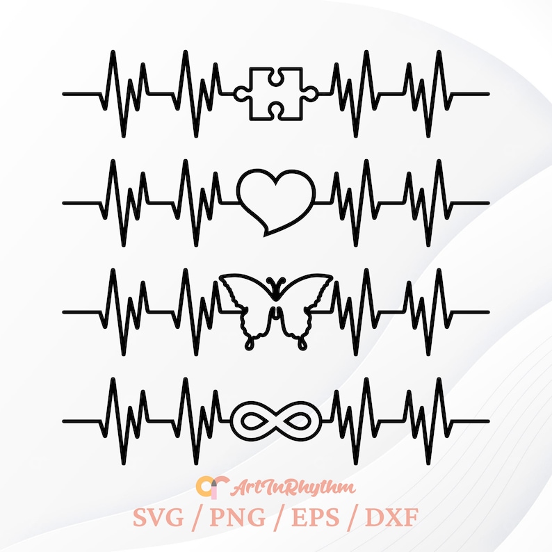 Autism Svg, Heartbeats Svg, Autism Svg Bundle, ASD Svg, Autism Awareness Svg, April Svg, Autism