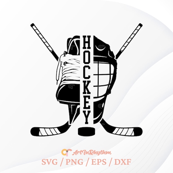 【HOCKEY】 DECAL TEE WHITE US Hockey Player Svg, Personalized Name Svg, Hockey Skate